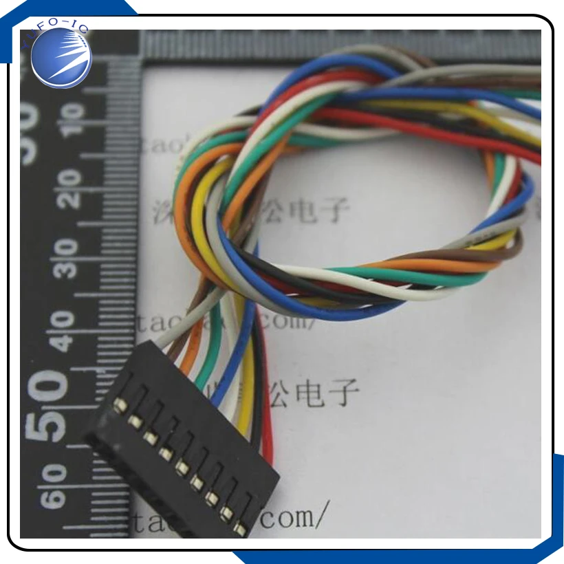 2pcs/lot DuPont wire 9P-9P Double headed 9P DuPont wire 20CM Du pont Cable 9Pin to 9Pin 200mm female to female