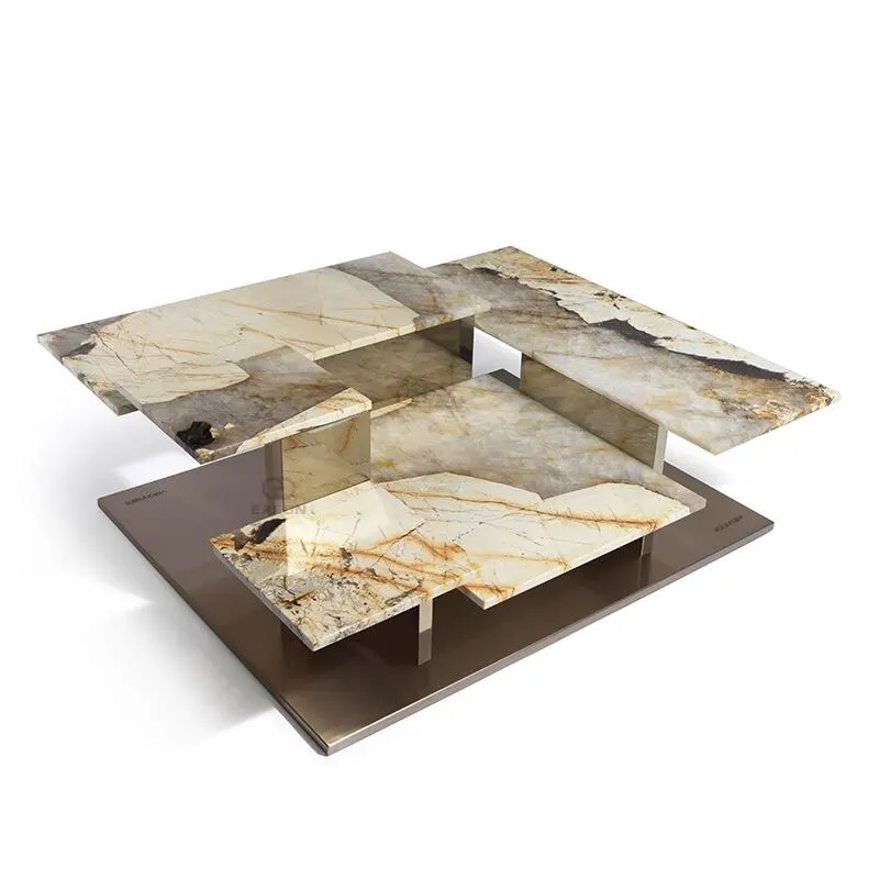 Italian light luxury natural Pandora marble coffee table living room furniture