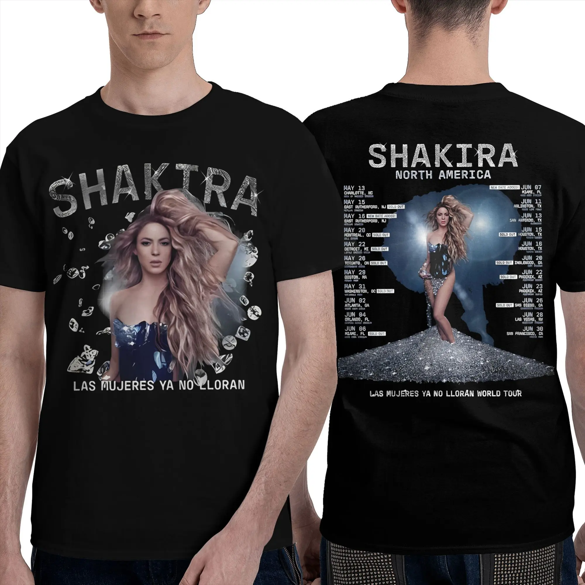 Ocio Shakira álbumes LAS MUJERES ya no lloran camiseta hombres mujeres 100% algodón Tour 2025 camisetas camisa nueva llegada ropa