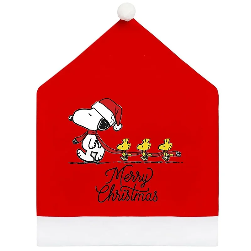 سنوبيس غطاء كرسي عيد الميلاد غير المنسوجة مسند الظهر القماش حالة عيد الميلاد غرفة الديكور مهرجان لوازم الحفلات الكراسي ورقة واقية #2