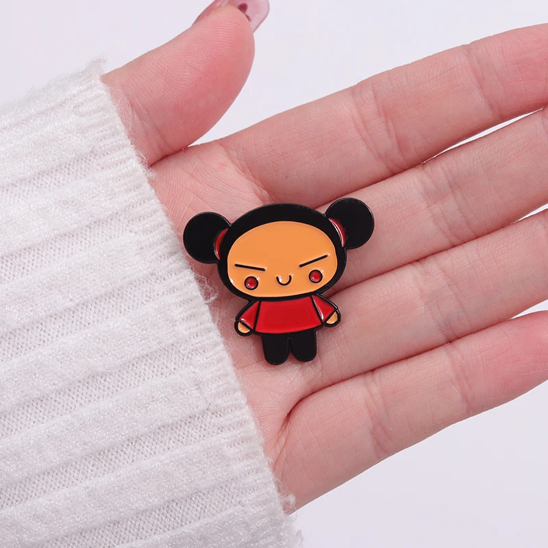 China Doll Hard Enamel Pins Popular Cartoon Star Online Anime Brooch Lapel Badge Jewelry Accessory Gifts For Women Girls Friends