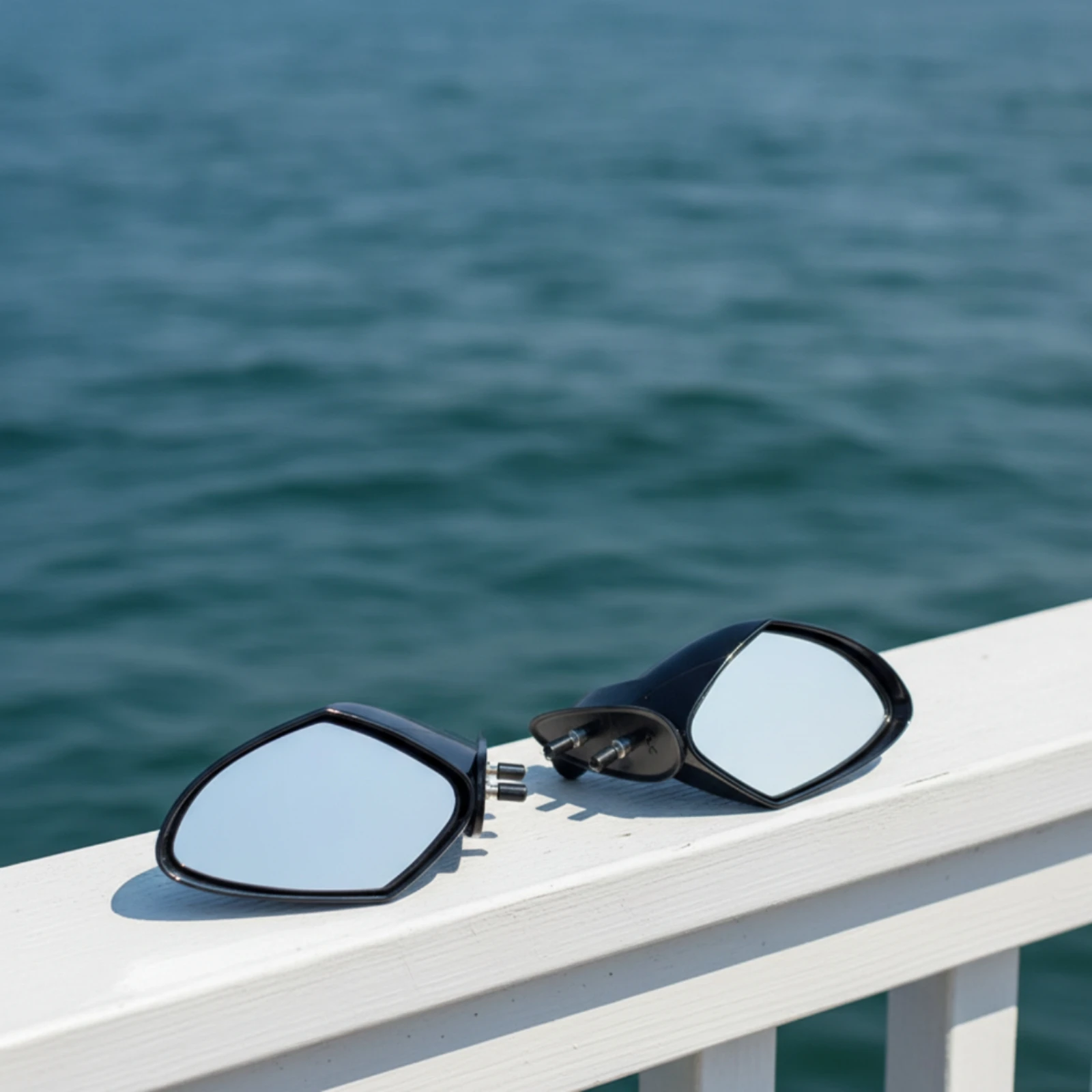Watercraft Rearview Mirror Wide Field of View Personal Watercraft Mirror with ABS Housing Marine-Grade Sleek