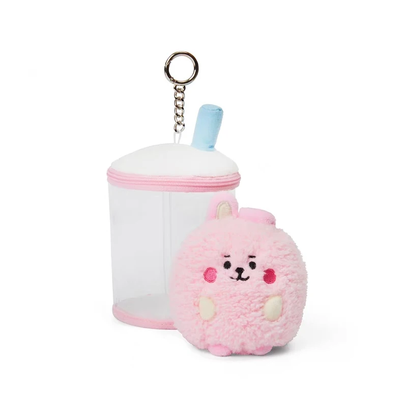 linefriends bt21 Plush bubble tea series Cute plush doll interior decoration Kids gifts toy collection Bag pendant
