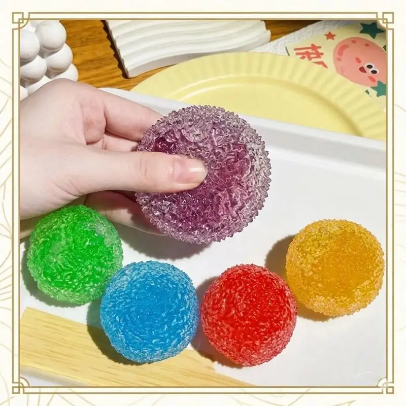 1pcs Squishy Ice Ball Maltose Fidgets Toy Ultra Soft Blue Mochi Slow-rebound Squeeze Toy Anti-Stress Toy For Adult Hand Exercise
