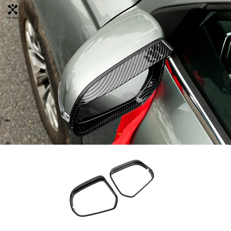 Car Rearview Mirror Rain Eyebrow Frame For Great Wall Haval H5 II 2023 2024 Side Mirror Rain Brow Decoration Cover Accessories