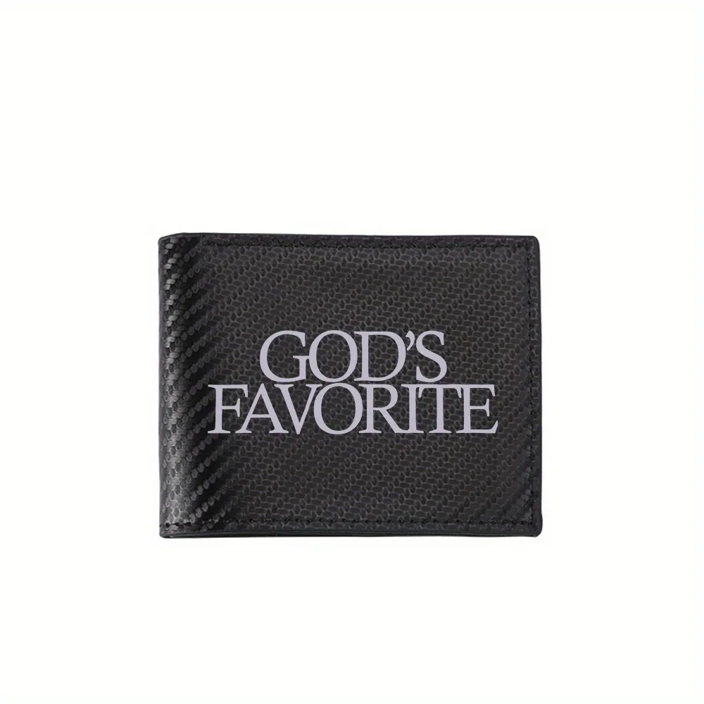 

GOD'S FAVORITE текст белые большие мужские кошельки простые деловые современные стильные печатные подарки для отца, парня, Рождества