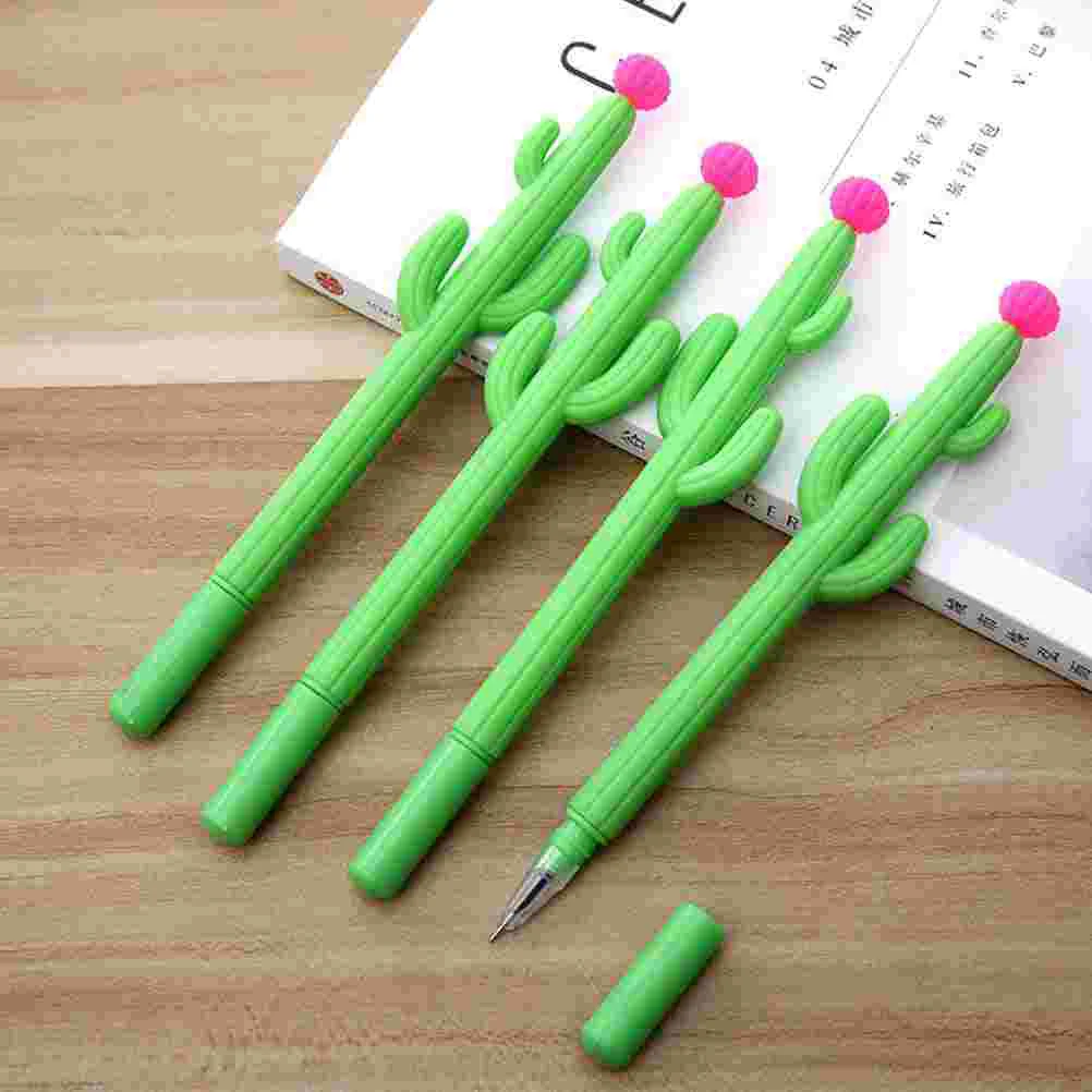 10 Pcs Cactus Ballpoint Pen Gel Student Writing Signing Pens Stationery Supplies Plant