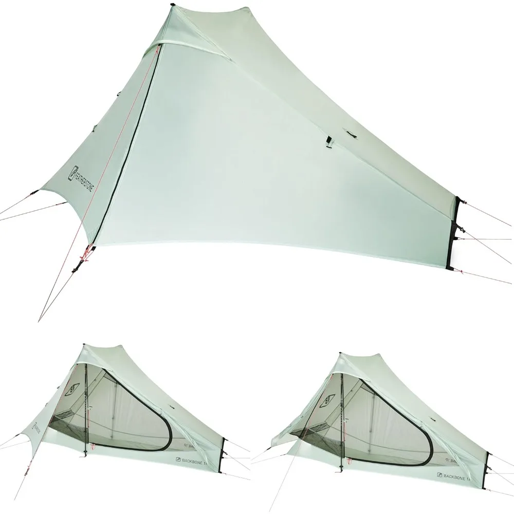 

Backbone Ultralight Tent for Backpacking, Camping, Thru Hiking - Trekking Pole Backpacking Tent - Waterproof, Single-Wall, Dura