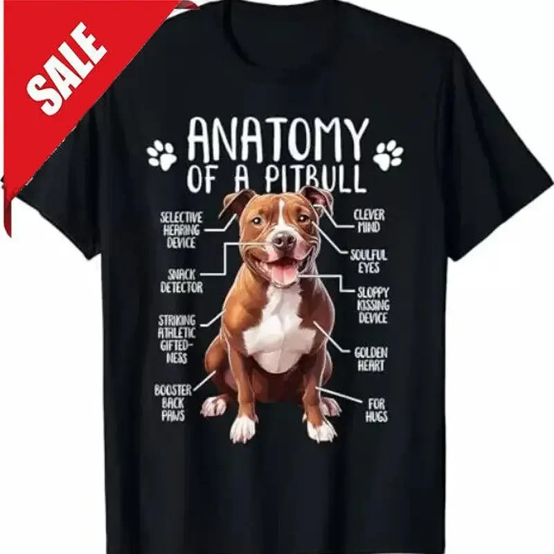 

Забавная анатомия собаки питбуля, милая футболка для любителей питти, владелец питбуля