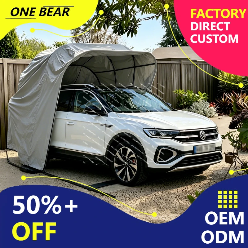 Any Size Custom Full Auto Folding Carport Thick Oxford Fabric Outdoor Mobile Garage Waterproof Sunshade Durable Parking Canopy