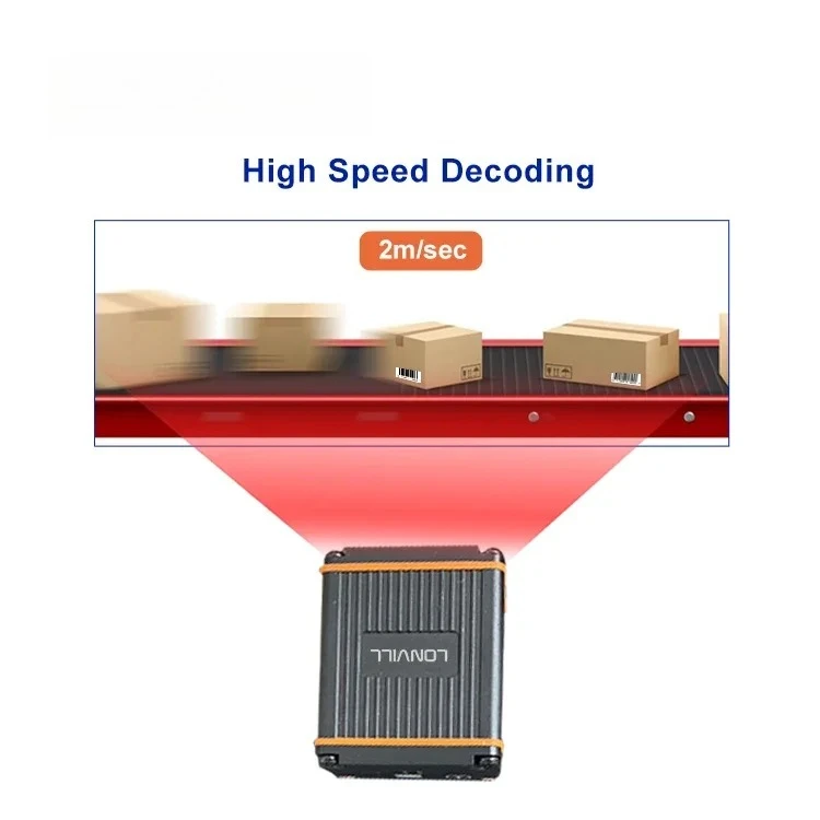 OEM IP65 Fixed QR Code Scanner 2D Ethernet Industrial Fixed Barcode Scanner for Conveyor Assembly Line Logistic Sorter