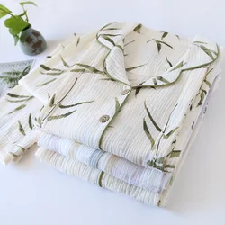 Floral Maternity Wear Nursing Pajamas Spring Pure Cotton Long Sleeve Breastfeeding Clothes Pregnancy Feeding Nightie Sleepwear