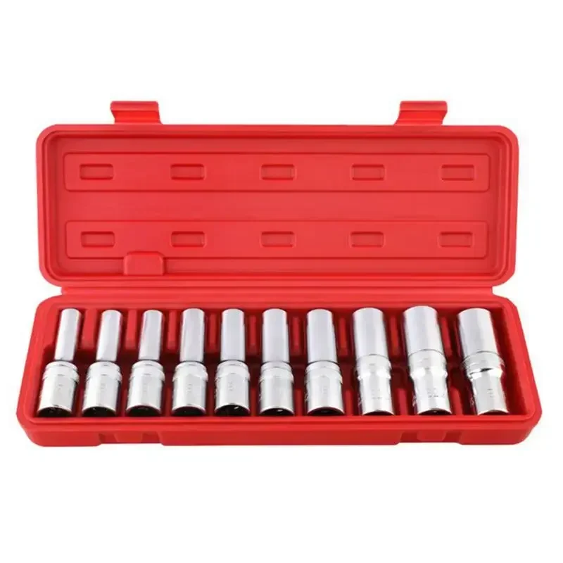 10Pcs 1/2\'\' Socket Set E-shaped Extended Torx Socket Set E8-E24 Hexagonal Torx Torx Socket Head