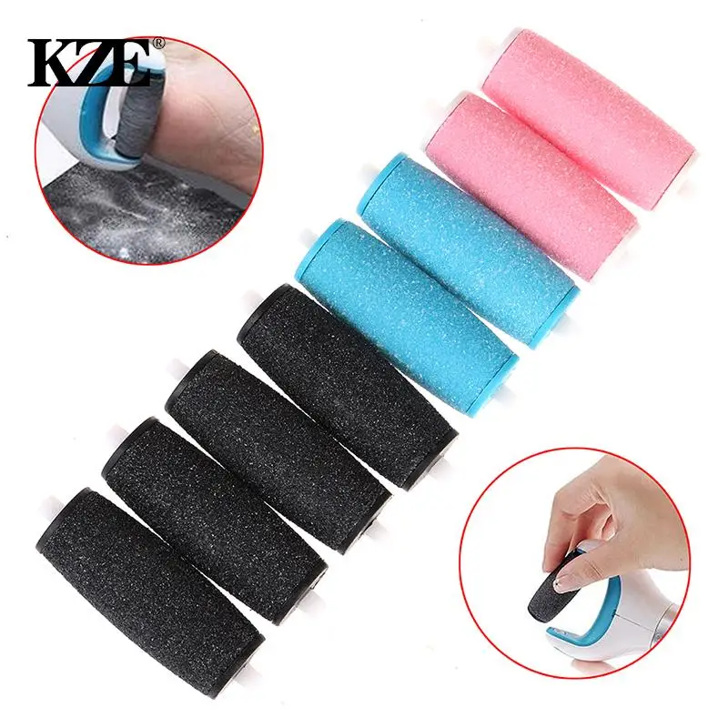 2/8pcs Dull Polish Foot Care Tool Heads Hard Skin Remover Refills Replacement Rollers For Heel File Feet Care Tool