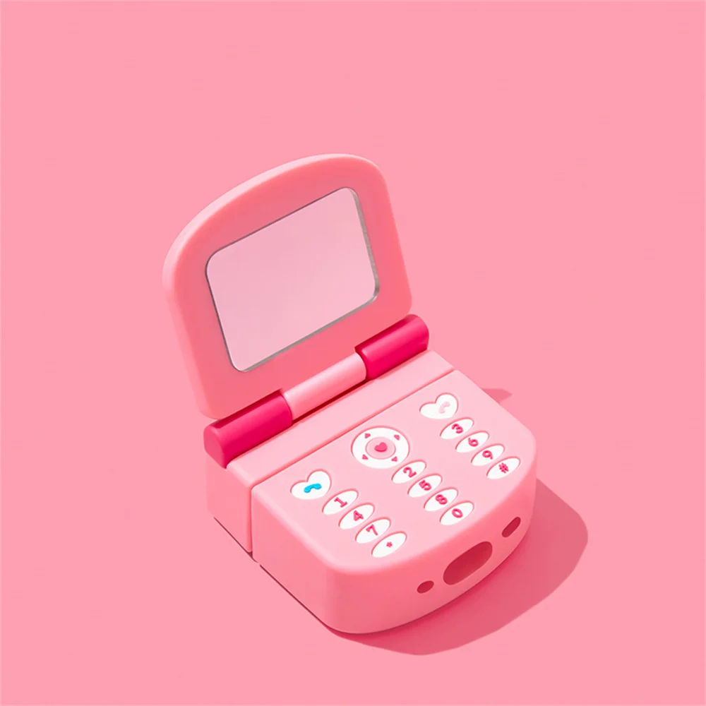 Cute Hello Kitty Flip Phone Silicone Earphone Case For Apple Airpods Pro 2 Air Pods 4 2 3 1 Wireless Headphone Protective Cover image 4