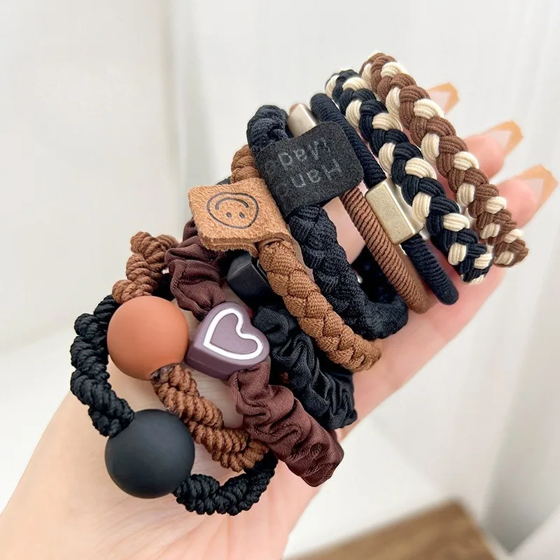 20 piezas lazos para el cabello de alta elasticidad para mujer, banda de goma elástica para el cabello, correas para encías, Liga, coleteros, diademas