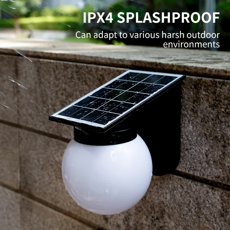 Outdoor Solar Lights Wall Mount 3 Modes 3 Color Temperatures IPX4 Solar Powered Rechargeable Battery Automatic On Off for Courtyard Street Fence Garage Garden Perfect Decoration Garden Lighting