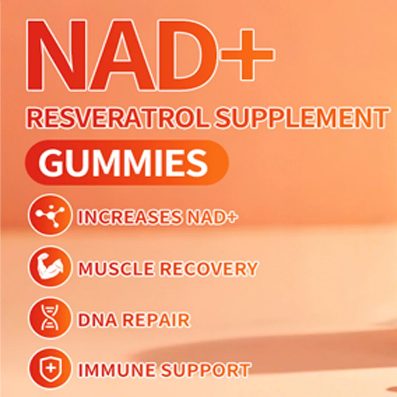 NAD+Sugar Free Soft Candy 900MG NAD, NAD Niacinamide Resveratrol Soft Candy, Anti Aging, Cell Regeneration, and Energy