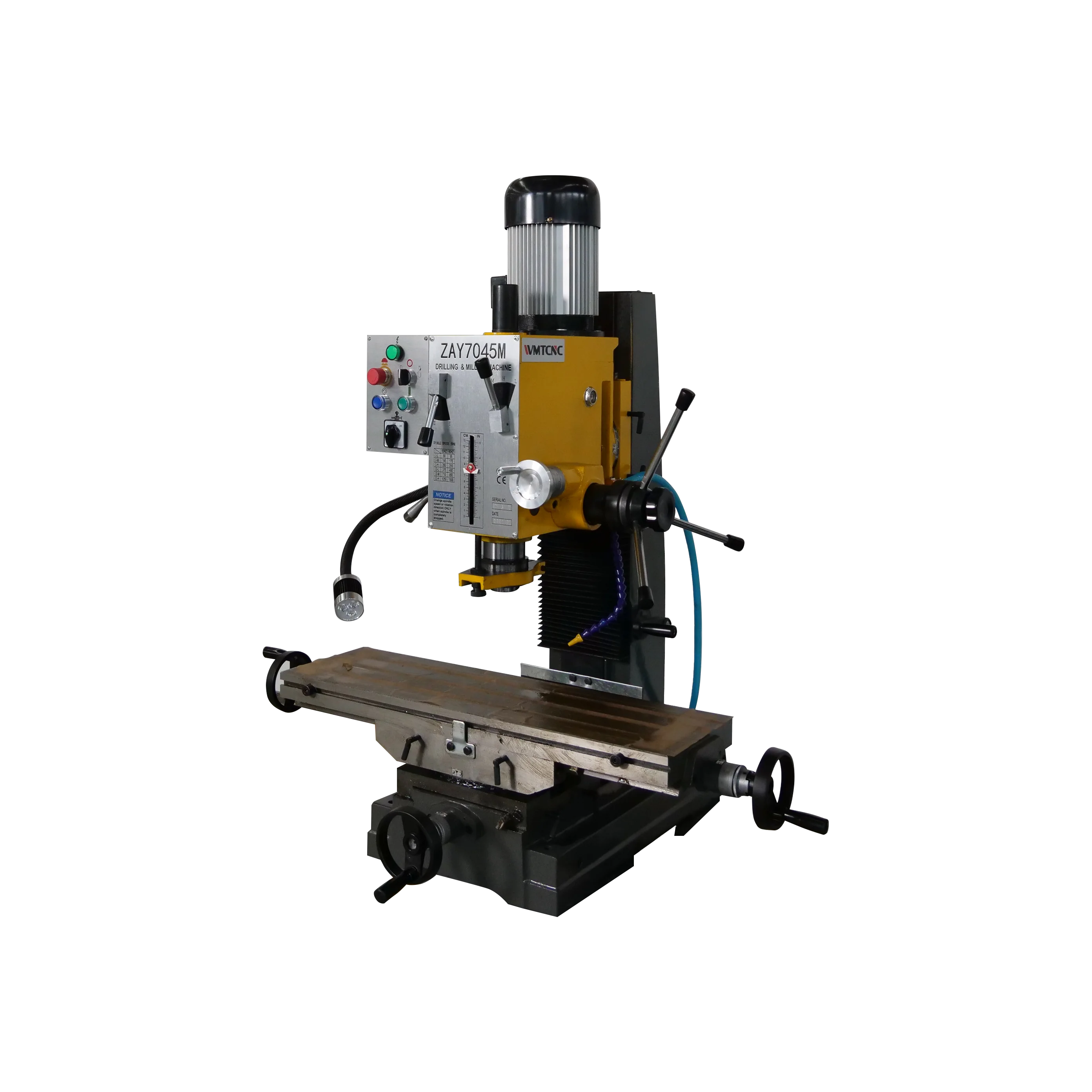 ZAY7045M small bench small mini DRO fresadora manual universal vertical gear head milling