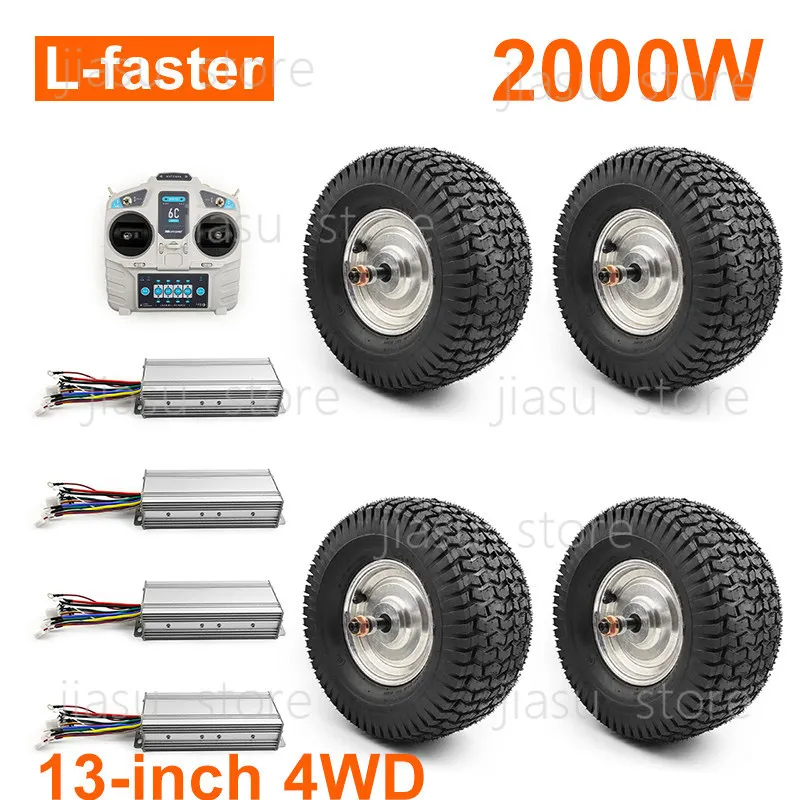 4WD Adult Desert Beach Electric ATV Trolley Vehicle Scooter 2000W Brushless Hub Motor