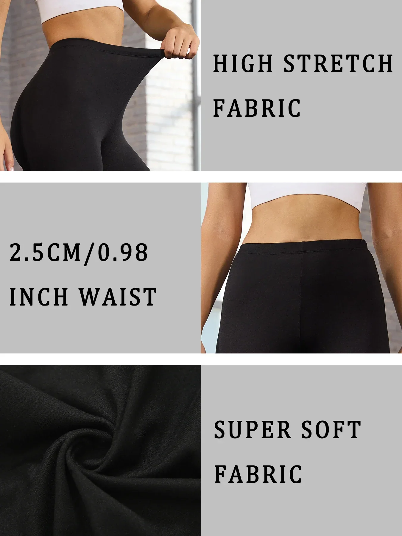 5 แพ็คผู้หญิง Super Soft Capri สูงยืด Breathable กีฬาดูผ่านออกกําลังกายวิ่งโยคะ Push Up GYM Fitness Leggings