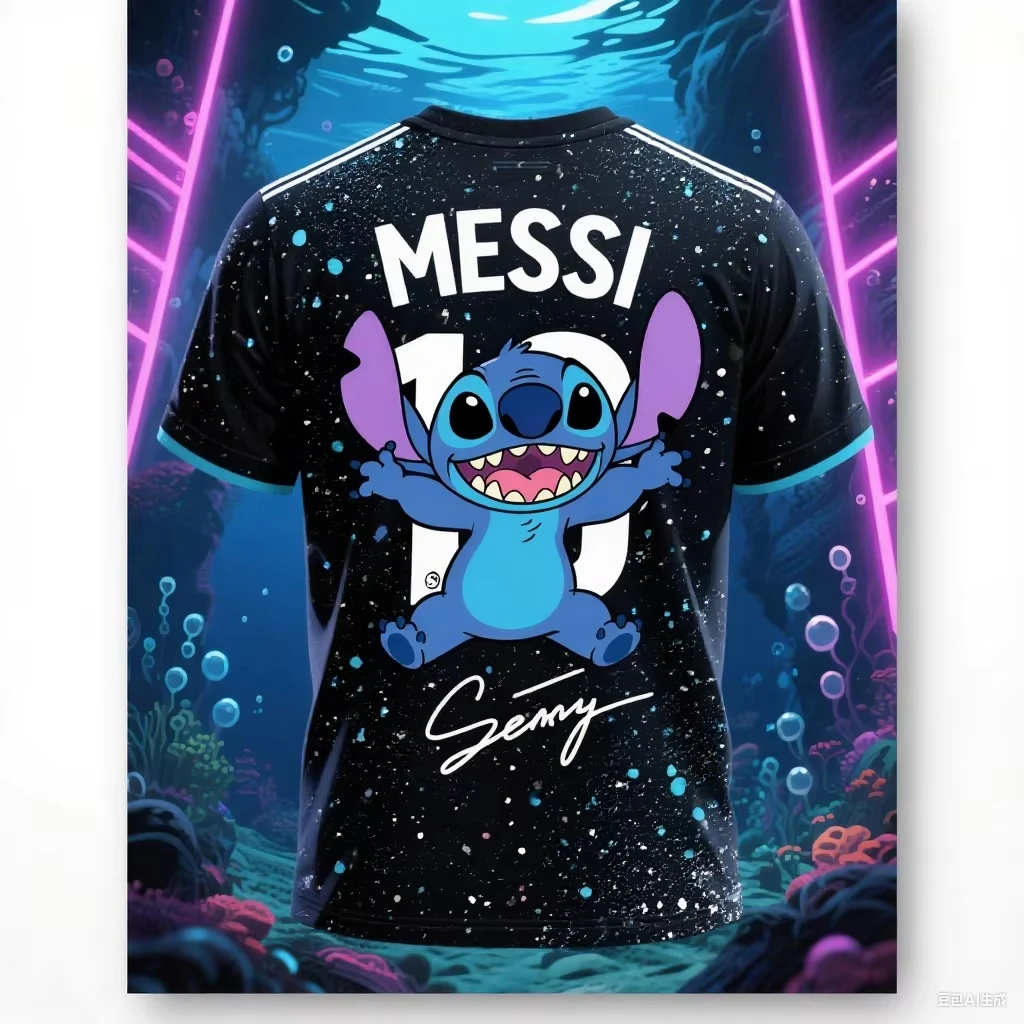 

25 Summer Men's/Kids Messi No.10 T-Shirt Loose Quick Drying Short Sleeve Fans Personalized Edition Tee Fashion Sportswear Tops