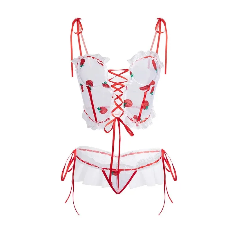 Ensemble de lingerie sexy Harvey, micro bikini, anime japonais, cosplay, maillot de bain, string, pyjama, maille, beurre, chemise de nuit, soutien-gorge et culotte