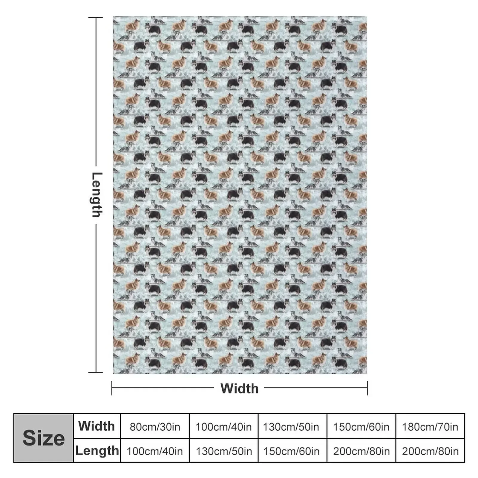 The Shetland Sheepdog Sheltie Throw Blanket Extra Large Throw Fashion Sofas Flannel heavy to sleep Blankets