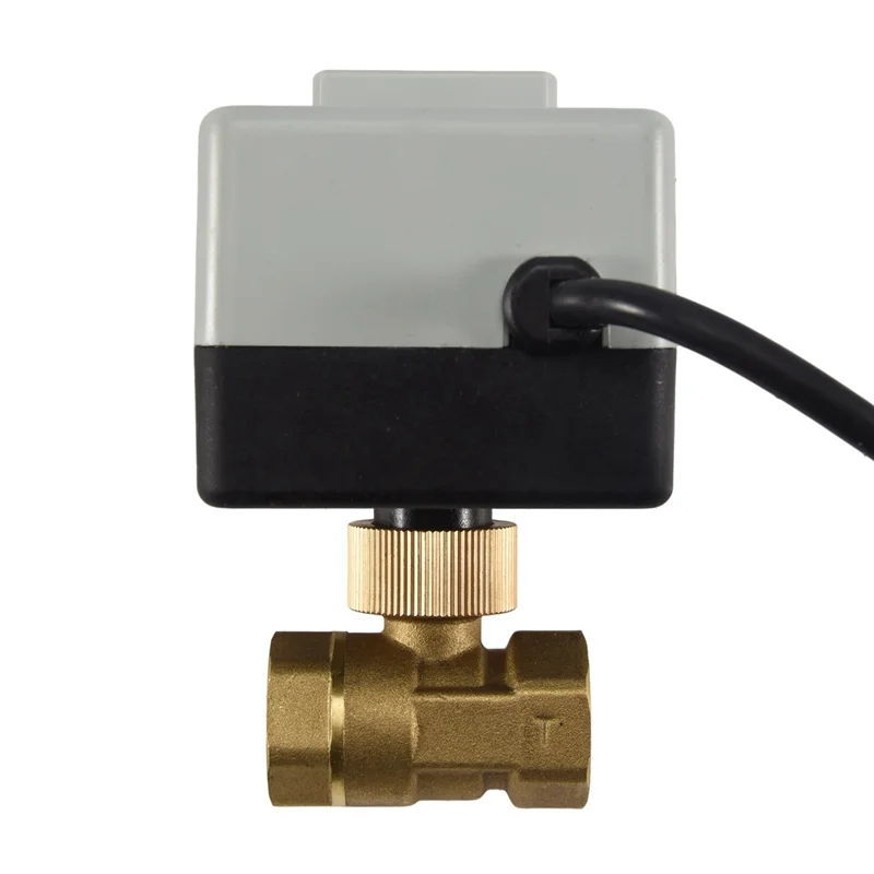 BAAJ-2X Ac220v Dn15 2 Way 3 Wires Motorized Ball Valve Electric Actuator With Manual Switch