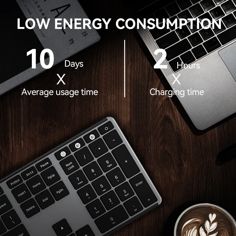 Ausdom sofkeys4 sem fio bluetooth modo duplo 3 zona chave teclado escritório teclado em casa silencioso 110 teclas para computador pc ipad telefone