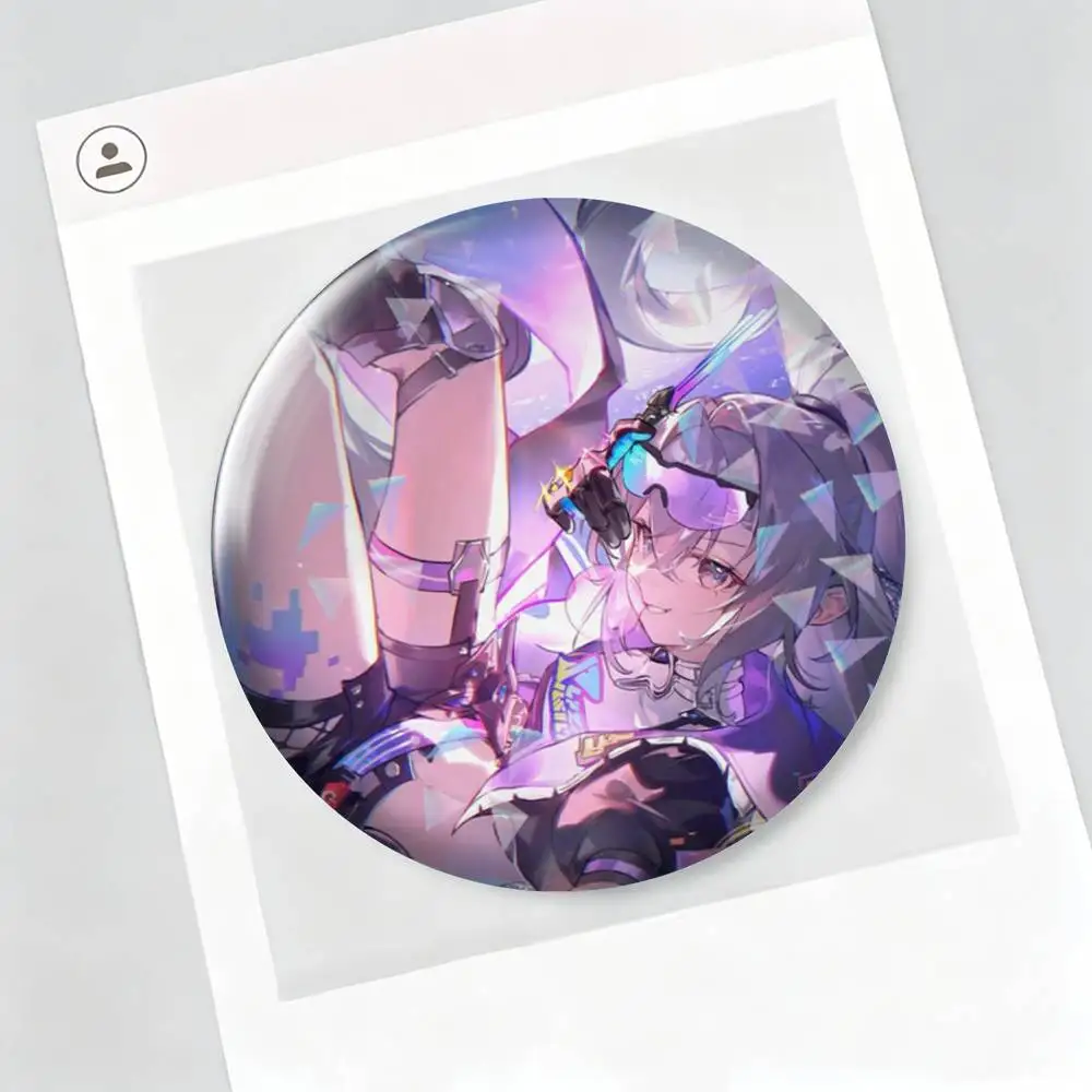 Silver Wolf LV.999 HSR-r Brooch Metal Decorative Brooch Pins for Backpack Clothes Jacket Accessories,Souvenir. view 4