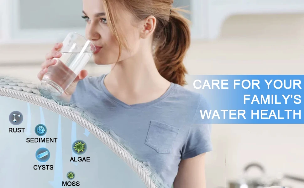 Whole House Water Purifier 0.01um PVDF Pre-Filter 1000L SUS304 Water Filter Can Be Continuously Cleaned for 5 Years