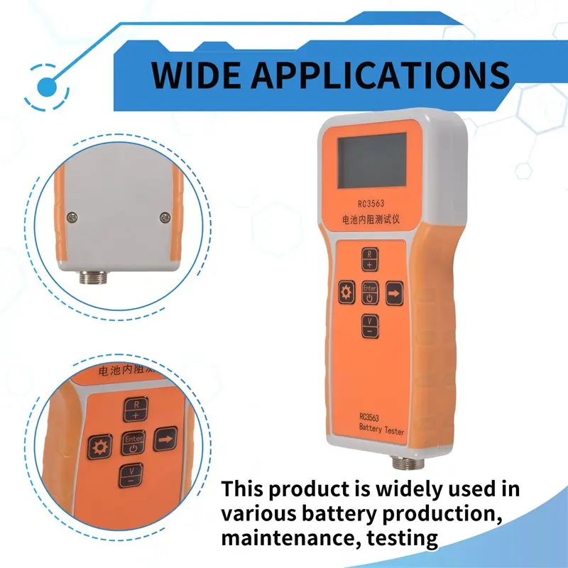 Happy New- RC3563 Battery Voltage Internal Resistance Tester Trithium Lithium Iron Phosphate 18650 Battery Tester