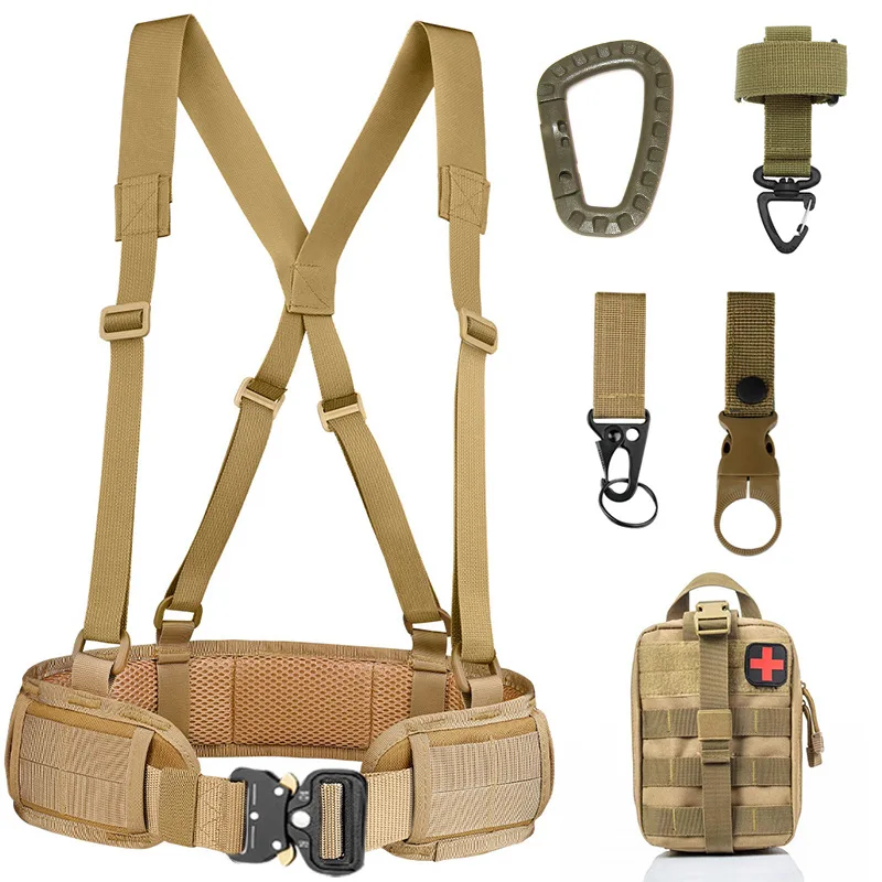 OPHIDIAN Multifunktions-Nylongürtel Multifunktionsgürtel Schnellverschluss Schnalle Molle Taillendichtung Trainings-Kombinationsgürtel-Set