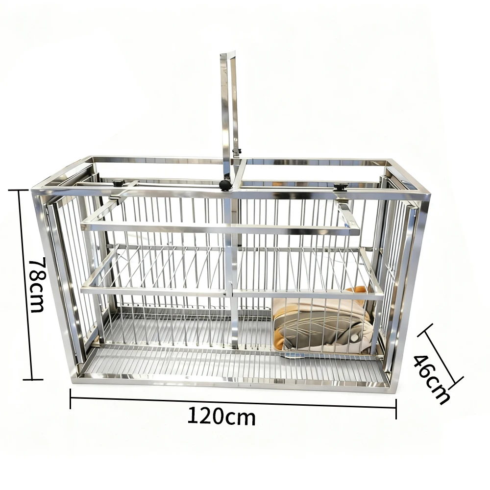 

Настраиваемая компрессионная клетка из нержавеющей стали, роскошные складные ветеринарные инструменты для диагностики хирургии собак, уход за домашними животными