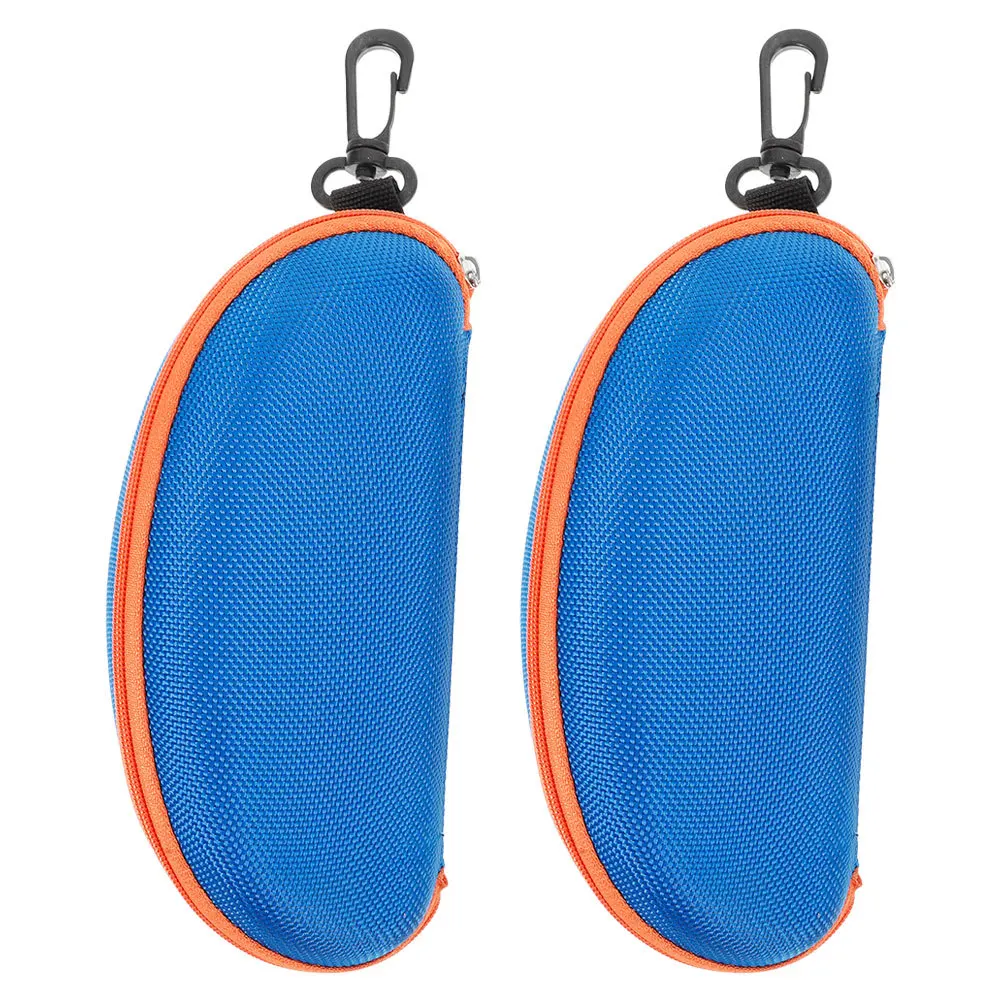 

2 Pcs Glasses Storage Box Portable Sunglasses Case Goggles Container Carrying for Eyeglasses Zipper Travel