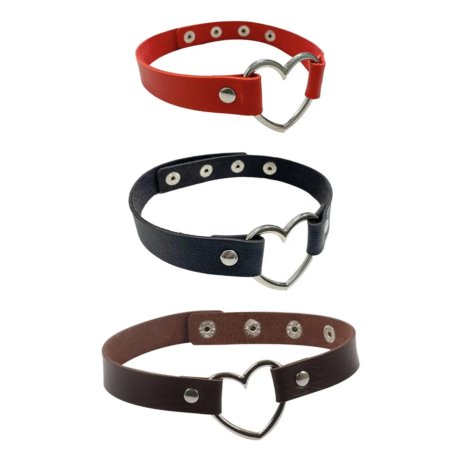 

Choker Necklace, PU Leather, Adjustable, Stylish Cosplay Accessories, Vintage