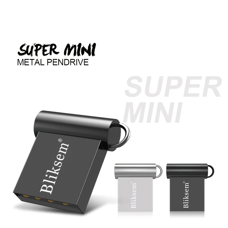 High-Speed Mini Pen Drive 128GB 64GB 32GB 16GB 8GB USB 2.0 Metal Flash Drive Portable Waterproof U Disk for Data Transmission