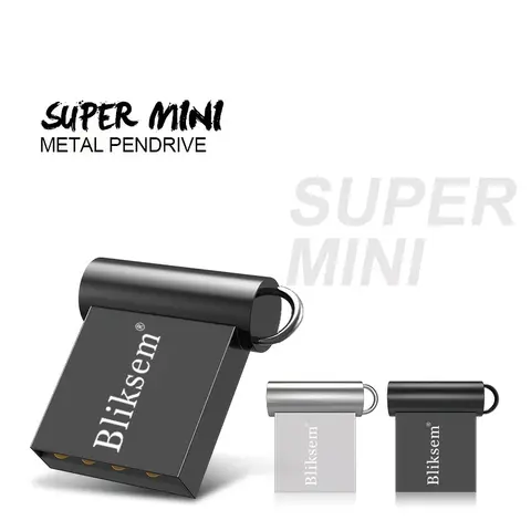 High-Speed Mini Pen Drive 128GB 64GB 32GB 16GB 8GB USB 2.0 Metal Flash Drive Portable Waterproof U Disk for Data Transmission