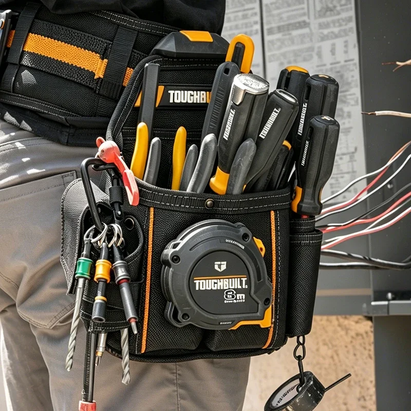 TOUGHBUILT Electrician specific tool kit, quick hanging waist bag, pipeline electrical operation tool storage TBL-CT-4114