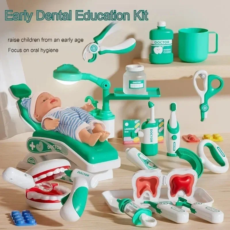 Role Playing Doctor Toy Set Simulation Medical  Dentist  Children Scene Game Nurse Tools Medical Institution Toy Gifts