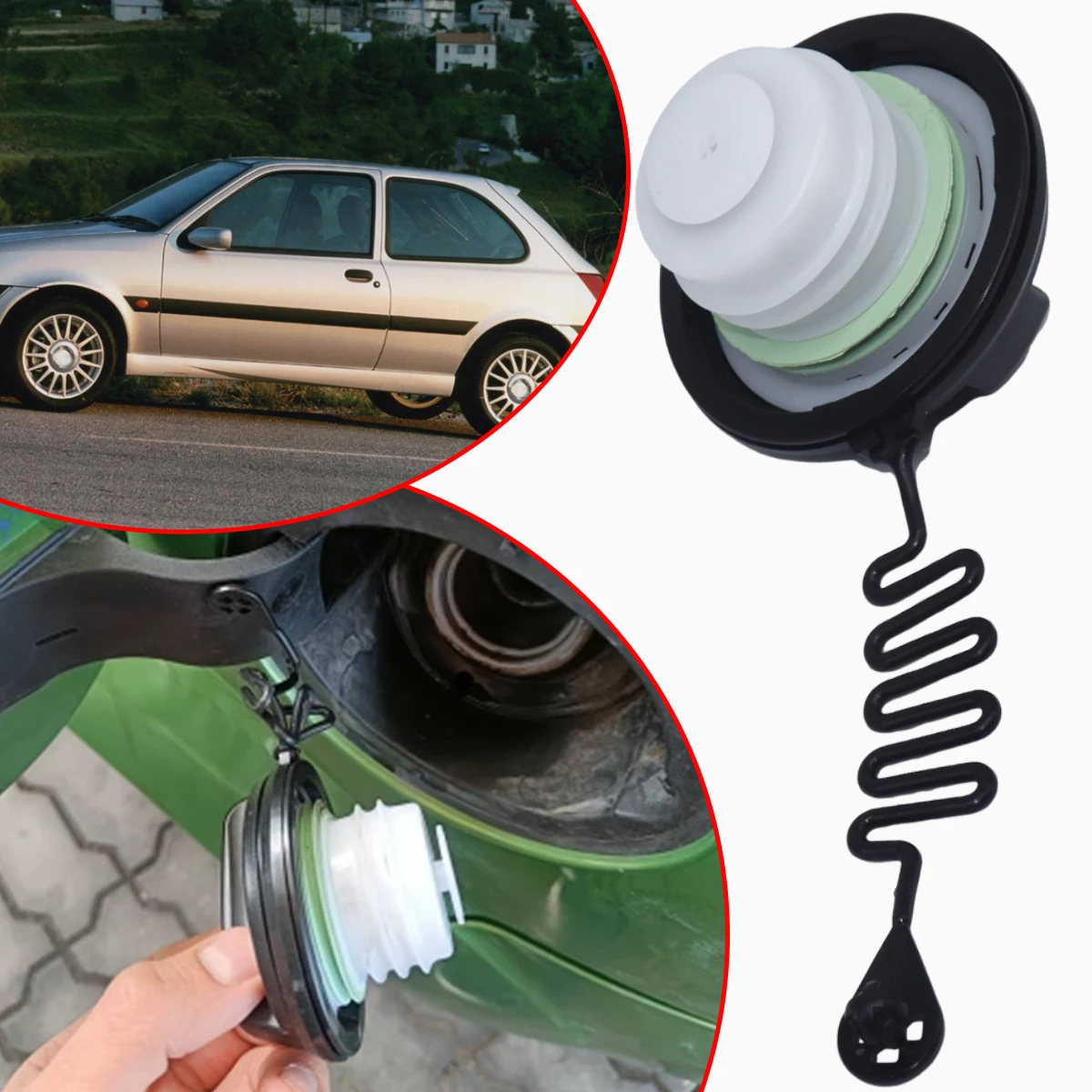 

Fuel Tank Filler Cap Assy for Ford Fiesta MK5 2001-2008 Petrol Diesel Models Plug Cover Engine Light Gas Evap Leakage Issue Fix