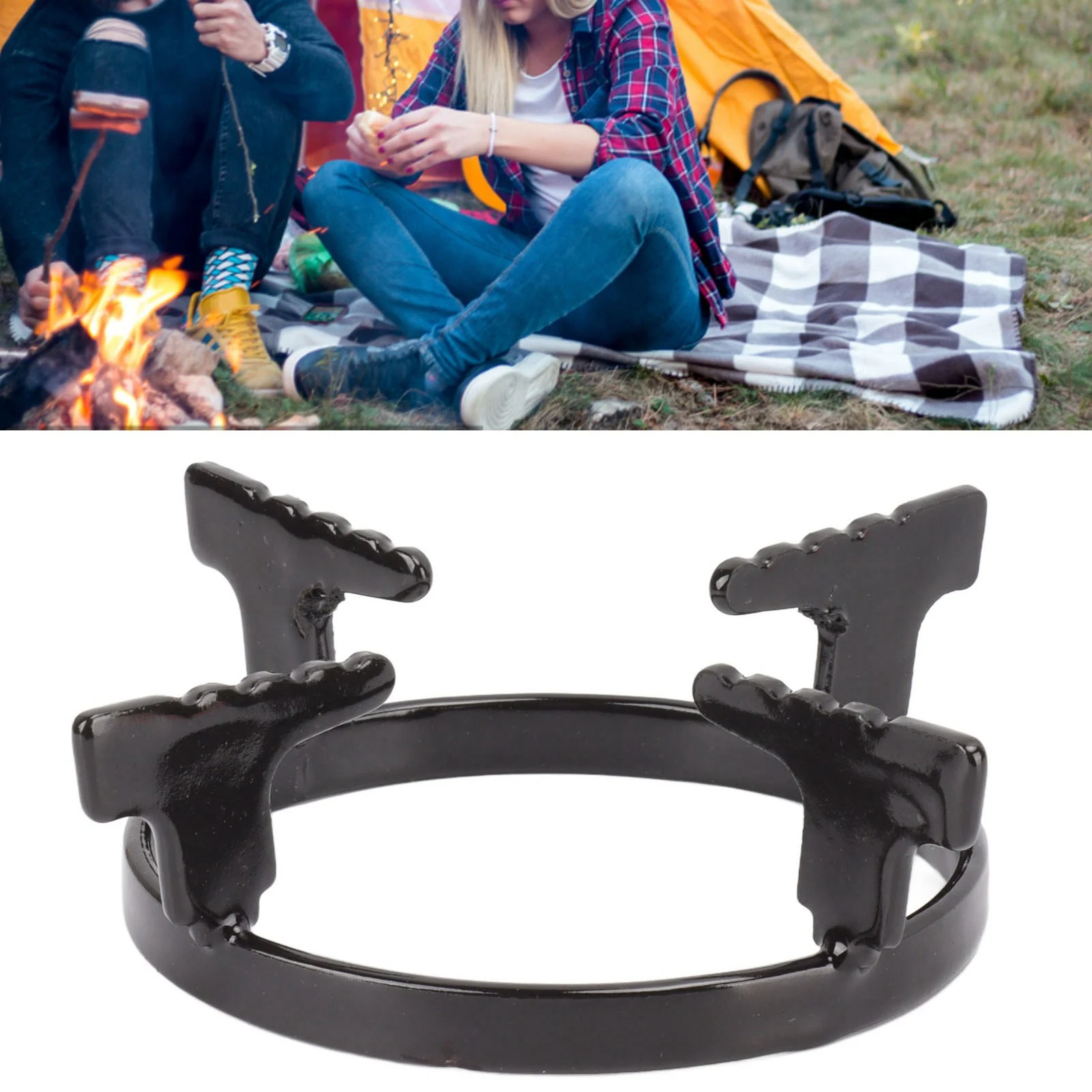 

ZK50 Cast Iron Wok Rack Rust Prevention Portable Gas Stove Rack Wok Stand for Kitchen