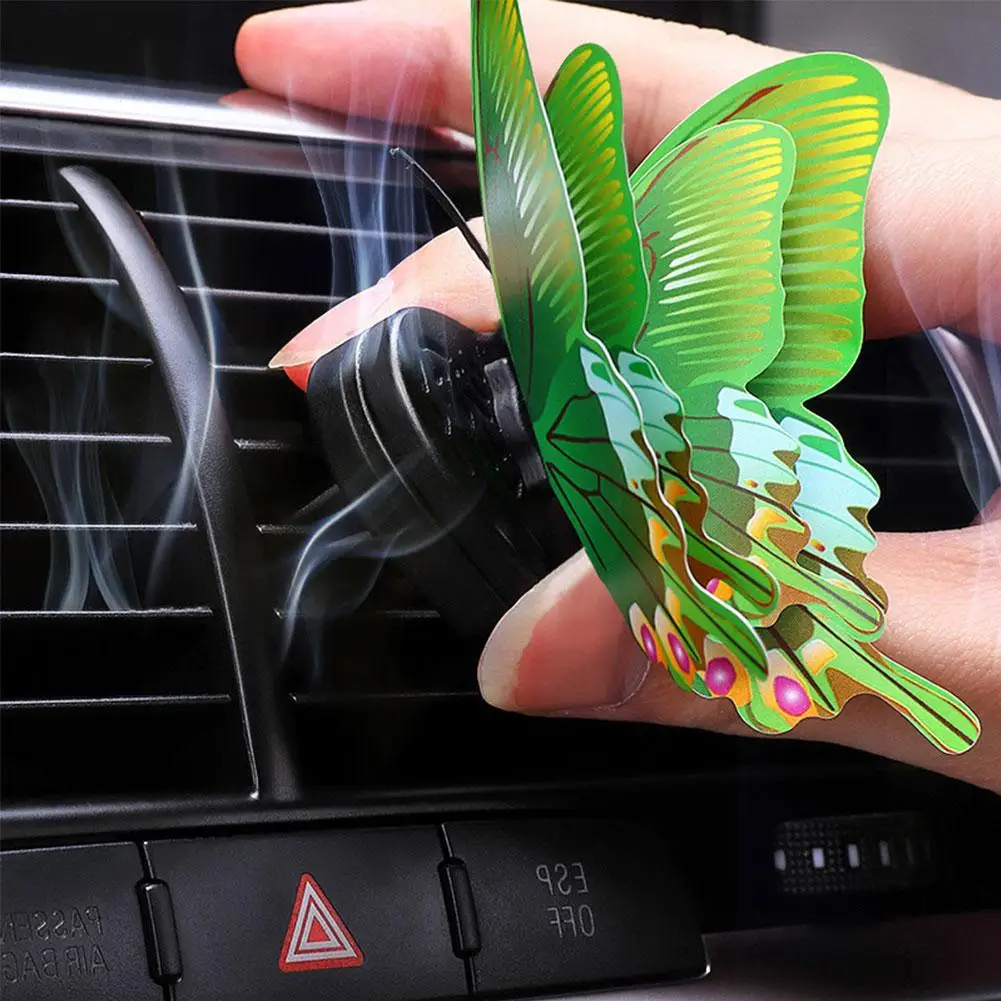 Automobile Air Freshener Butterfly Car Perfume Car-styling Outlet Air Conditioner Auto Natural Accessories Smell Clip Fragr X6R7