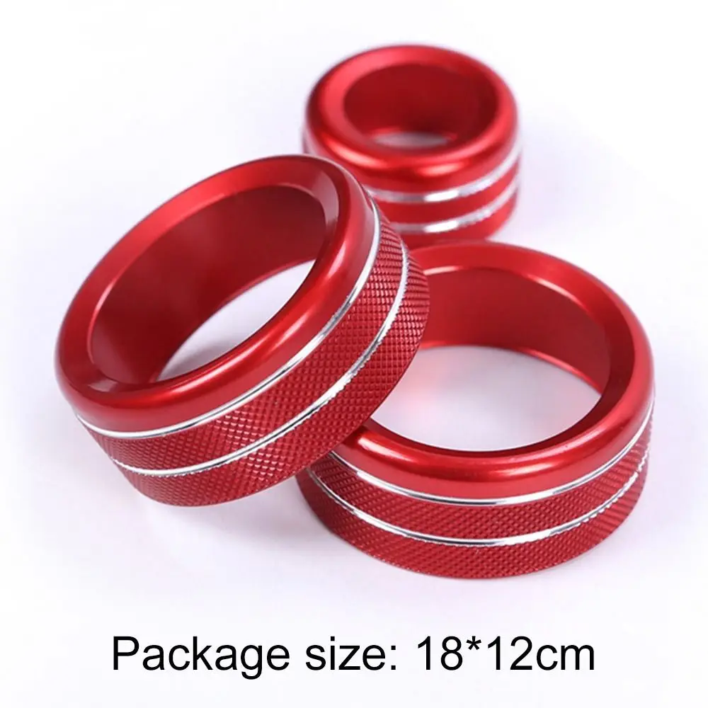 3Pcs For BMW 1 2 3 4 Series F30 F34 F46 GT X1 F47 F48 13-17 Car Styling Air Conditioning Knobs Audio Circle Trim Alloy Accessory