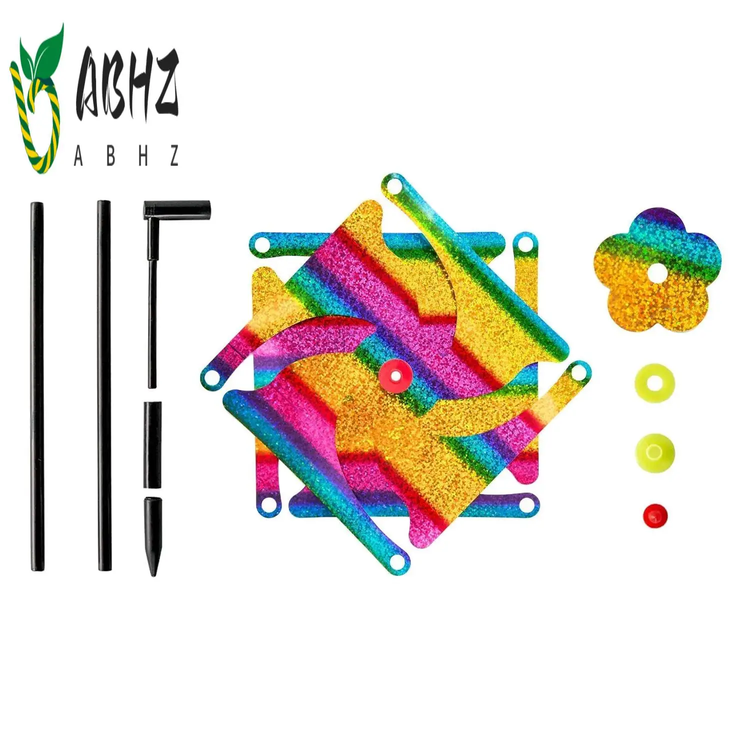 

ABHZ-10 шт., светоотражающая ветряная мельница для отпугивания птиц, ветряная мельница для отпугивания птиц, цветной спиннер с эффективным отражением, блесны