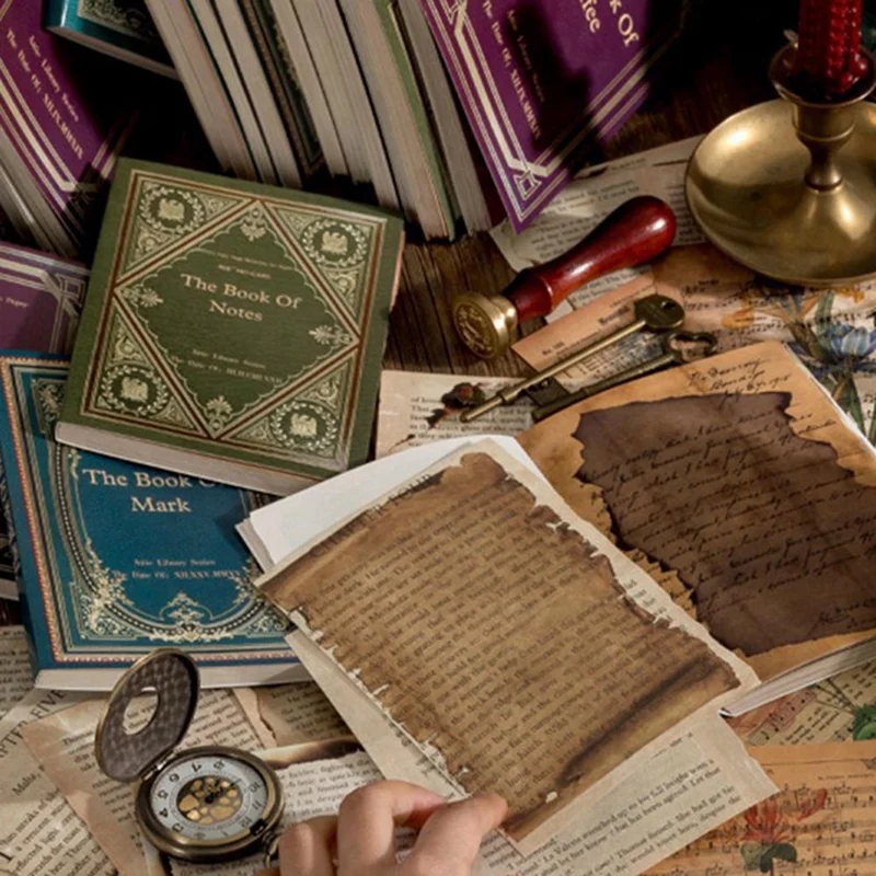 Retro Trace Book Page Material Paper Old Book Page Text Old Newspaper Decorative Material Paper