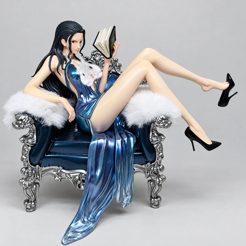 Figura de 15 cm de Nico Robin, personaje de la serie One Piece, para decorar el sofá, de la colección Suit Thug. 4, Estatua Coleccionable de una Pieza
