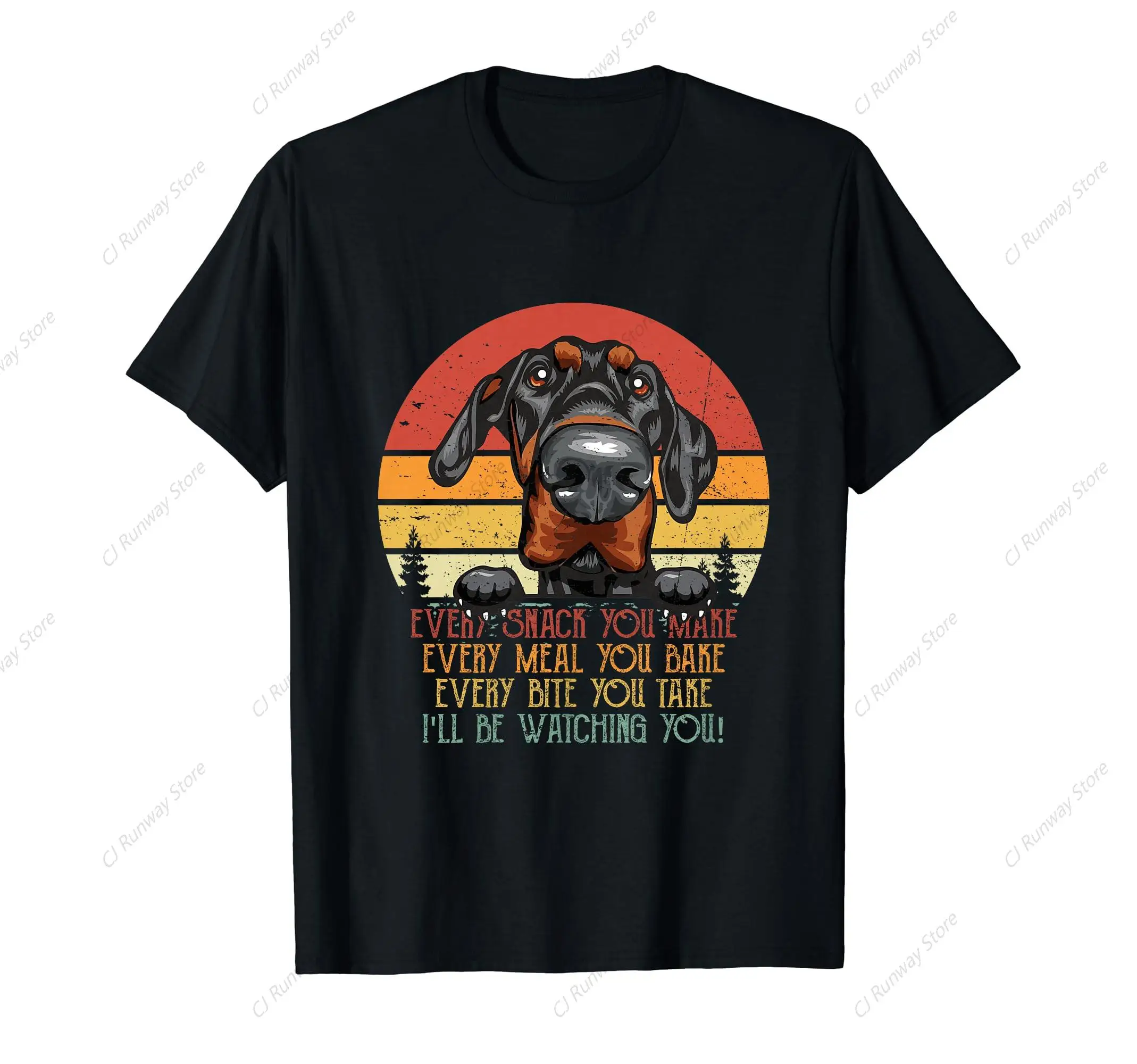 Vintage I'll Be Watching You Natural Ear Doberman Dog Owner T-Shirt