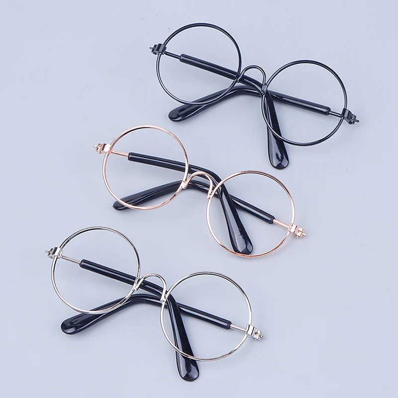 Lunettes sans lentilles DIY de qualité supérieure pour poupées EXO de 20cm, monture ronde à 3 coins, jouets lunettes miniatures